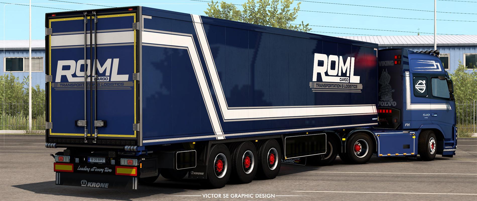 ETS2 Roml Cargo Volvo FH3 And Krone Coolliner Skinpack V1 0 1 39 X