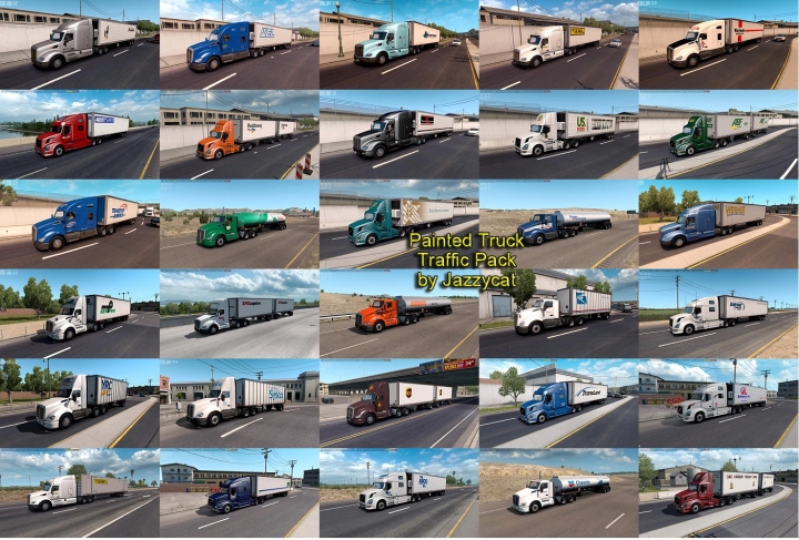 ATS Painted Truck Traffic Pack V4 2 1 41 X American Truck