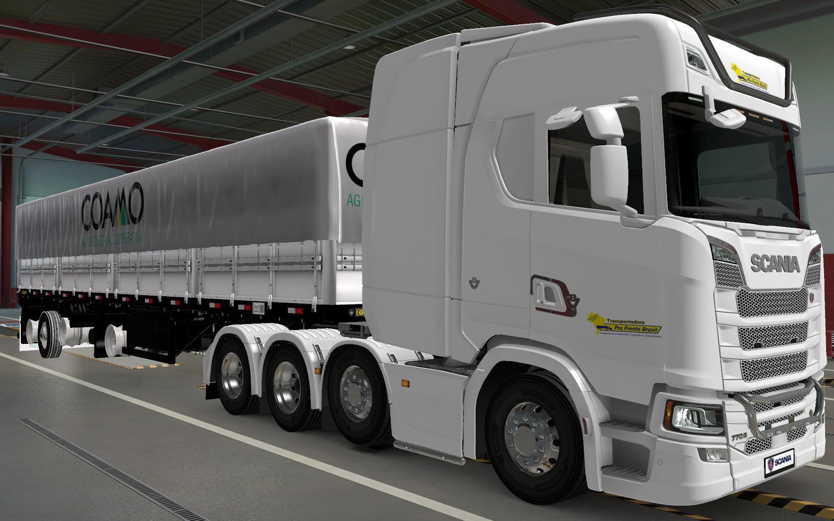 Ets Scania S X Transportadora Pra Frente Brasil Skin X