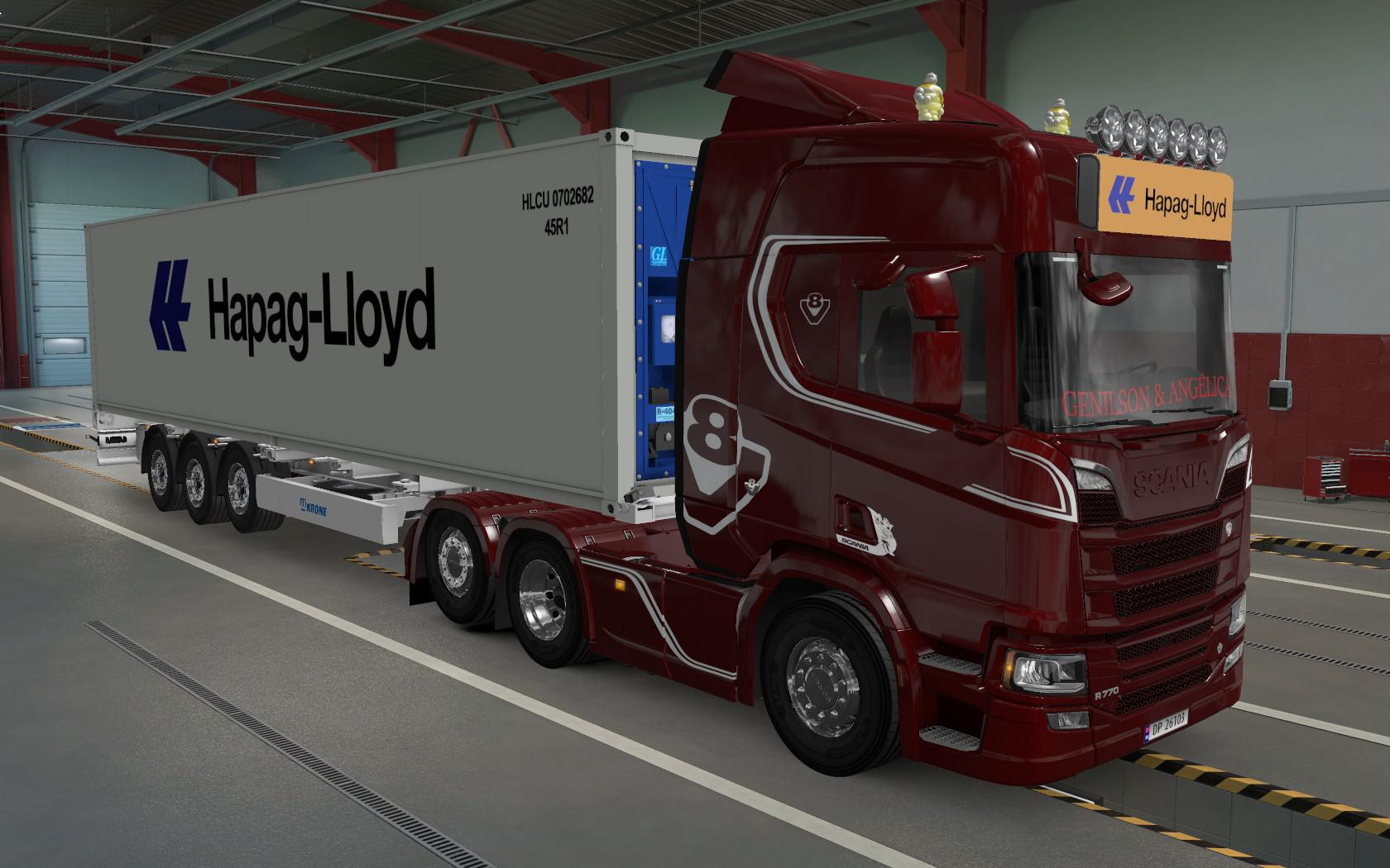 ETS2 Big Lightbox Scania R And S 2016 Hapag Lloyd Orange 1 39 X