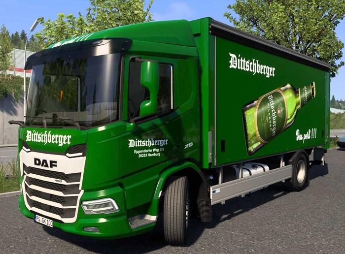 ETS2 - Dittschberger-Skin for DAF XD Rigid/Gastro and Trailers V1.0