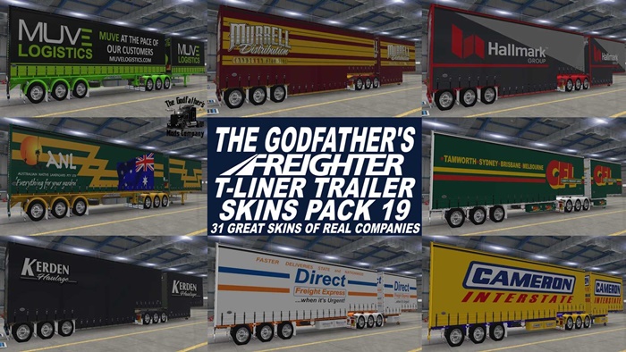 ATS - The Godfathers Freight T-Liner Trailer Skins Pack 19 V1.53