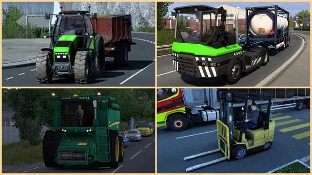 ETS2 - Slow Traffic Vehicles V2.1.3