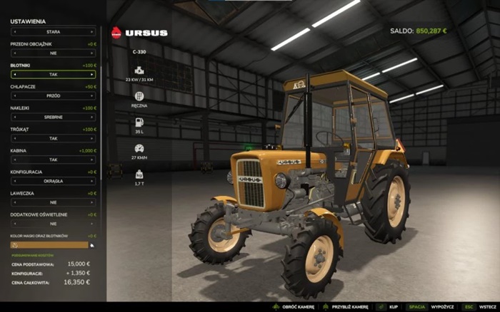 FS25 - Ursus C330 - C330M V1.0.8.0