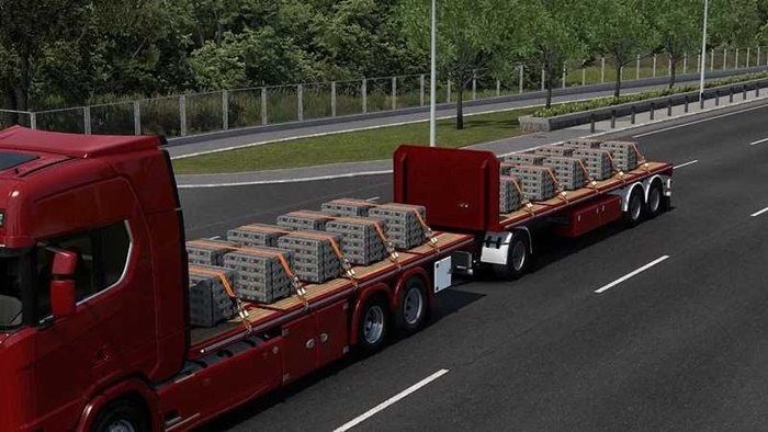 ETS2 - Add Cargo Trailer and Truck Tandem Flemming V1.0