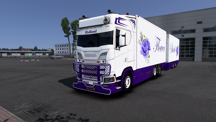 ETS2 - Scania S500 Flower Shuttle+Trailer V2.3