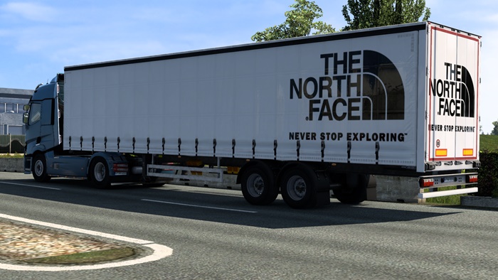 ETS2 - The North Face Trailer Skin (SCS Box Trailer) V1.0