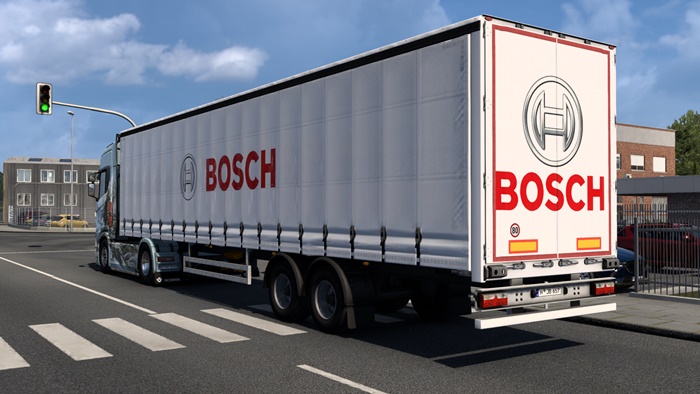 ETS2 - Bosch Trailer Skin (SCS Box Trailer) V1.0