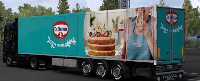 ETS2 - Dr. Oetker Skin SCS Box Trailer V1.0