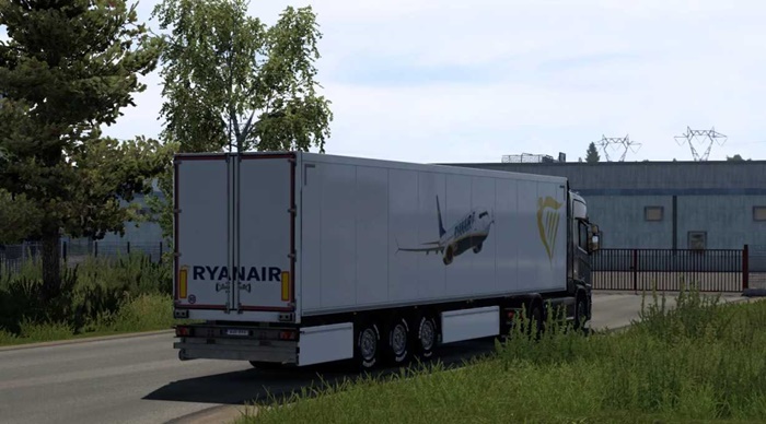 ETS2 - RyanAir Skin SCS DryVan Box Trailer V1.0