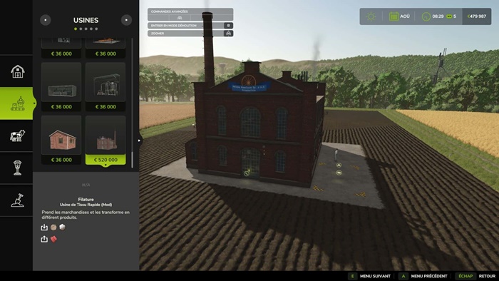 FS25 - Fabric Factory (Speed x5) V1.0