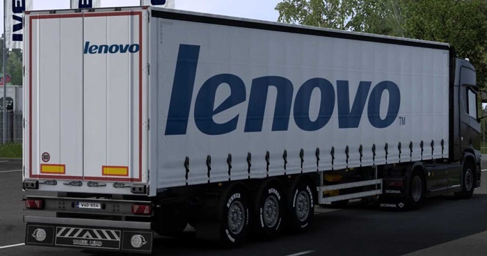 ETS2 - Lenovo Skin (SCS Box Trailer) V1.0