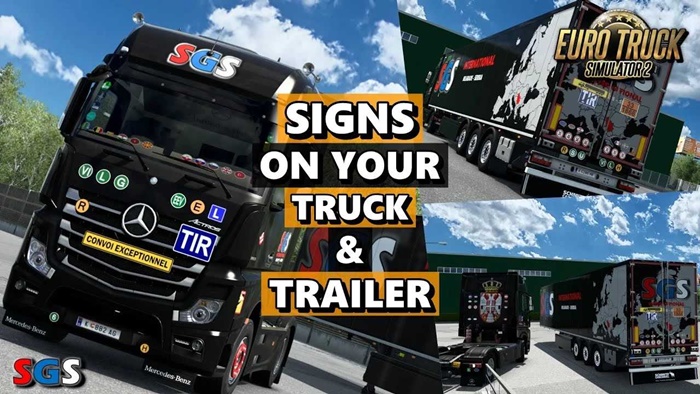 ETS2 - Signs on Your Truck and Trailer V1.0.6.10s