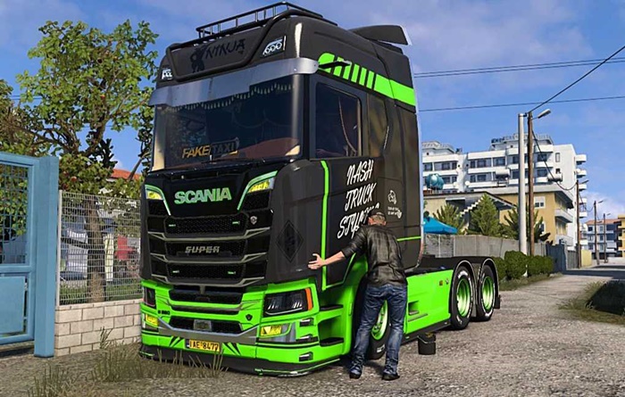 ETS2 - Scania S 4K Lime Skin V1.0