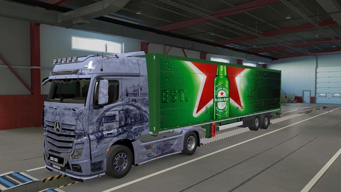 ETS2 - Heineken Skin Schwenkwand Trailer Schmitz S.KO Express