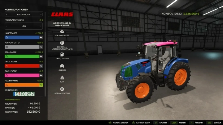 FS25 - Claas Arion 400 V1.0