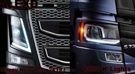 ETS2 - Alexd 8000K Lights - Ice Blue Headlights V1.0