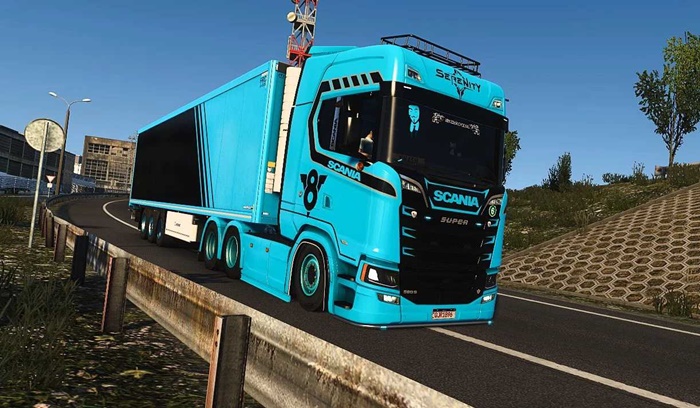 ETS2 - Scania S Serene Blue Skin V1.0