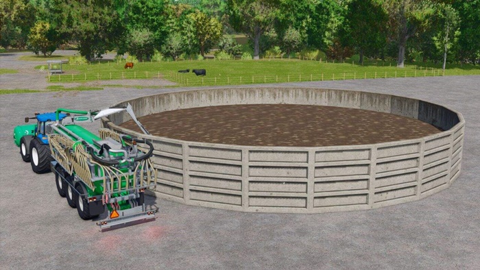 FS25 - Placeable Slurry Manure Tank (Unlimited Free) V1.0