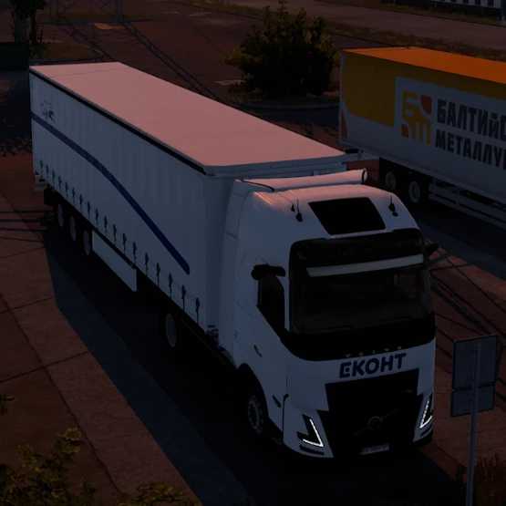 ETS2 - Econt Logistics Pack [Volvo FH6 Aero and Curtainsider Trailer] V1.0