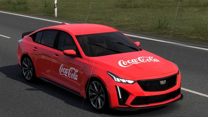 ETS2 - Cadillac CT5-V Black Wing 2022 Coca-Cola Skin V1.0
