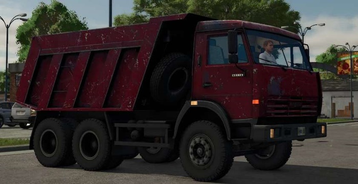 FS25 - KamAZ 65115 Red Truck V1.0