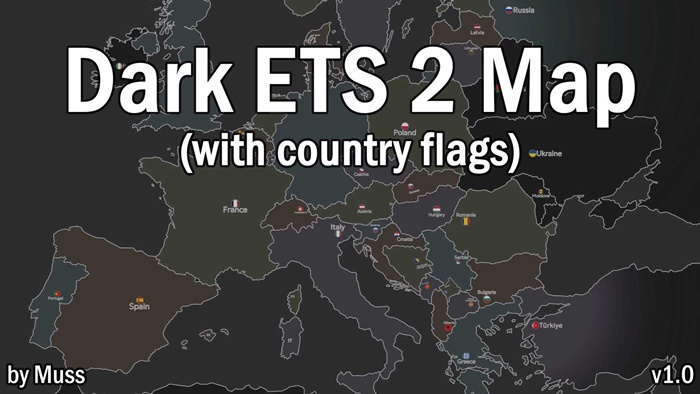 ETS2 - Dark Background Map V1.0