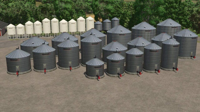 FS25 - Meridian Grain Bin Pack V1.0.1