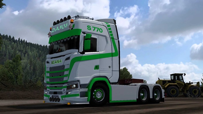 ETS2 - Next Gen Scania S, R Green Forest Skin V1.0