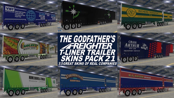 ATS - Freighter T-Liner Trailer Skins Pack 21 V1.0