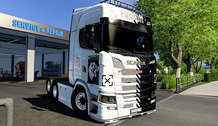 ETS2 - Scania Black X White Skin