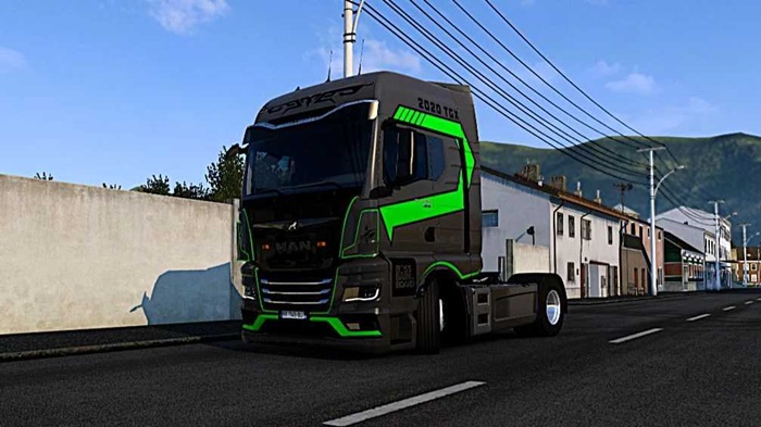 ETS2 - MAN TGX 2020 Green Accent Skin V1.0