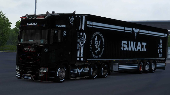 ETS2 - Scania Lapd S.W.A.T Skin V1.0