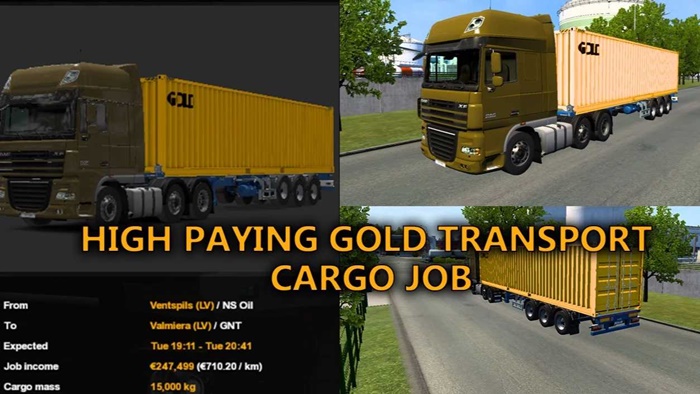 ETS2 - High Paying Gold Transport Job V1.0