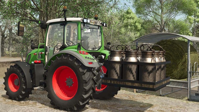 FS25 - Milk/Water Transport On 3 Point Support Platform V1.0