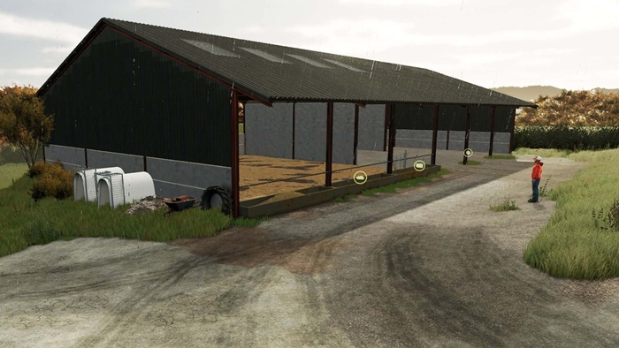 FS25 - UK Cattleshed with Storage V1.0