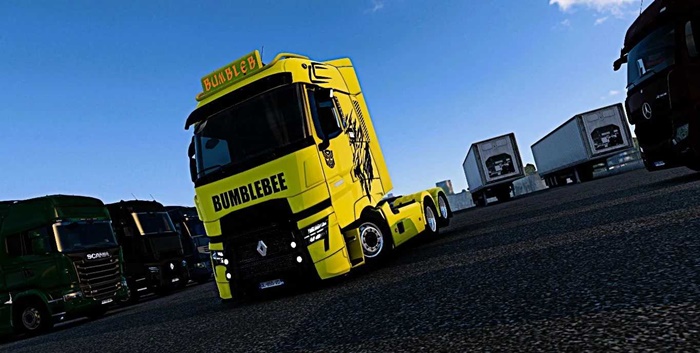 ETS2 - Renault T Bumblebee Skin V1.0