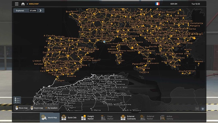 ETS2 - World Map Background V1.0
