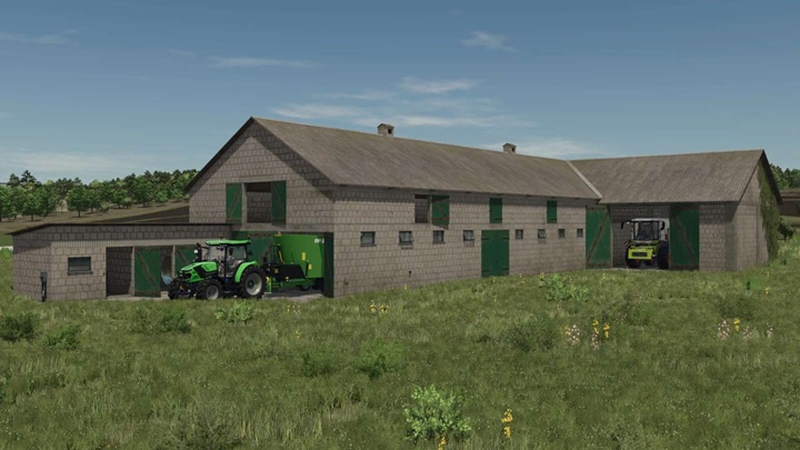 FS25 - Big White Cow Barn V1.1.1