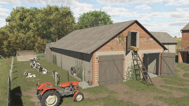 FS25 - Polish Brick Cowshed V1.0
