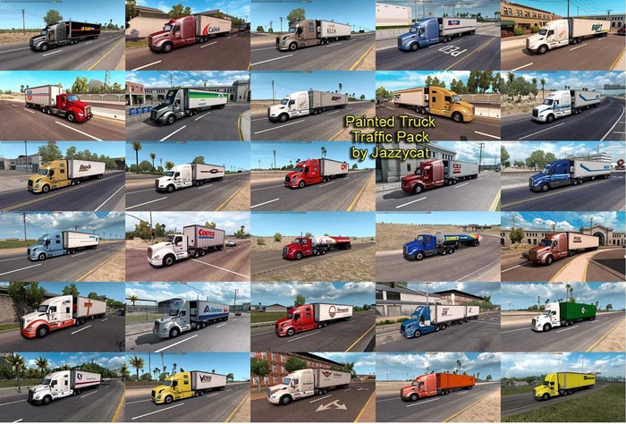 ATS - Painted Truck Traffic Pack V6.1.11