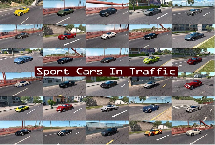 ATS - Sport Cars Traffic Pack V12.7.8