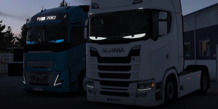 ETS2 - Animated LED Window Eyes V1.2