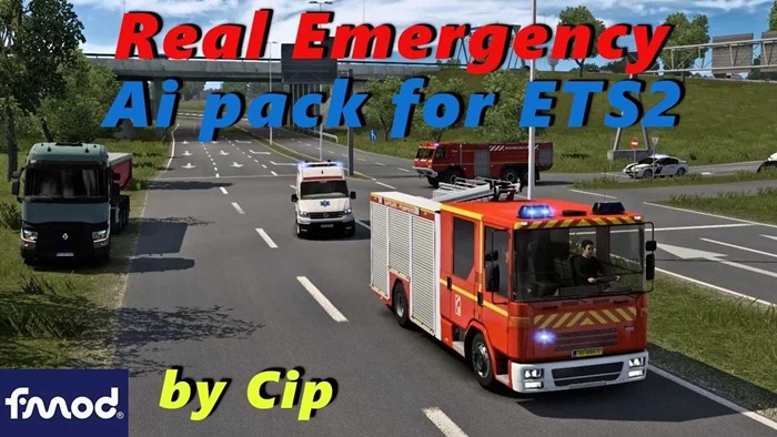 ETS2 - Real Emergency Ai Pack Base Edition V1.55