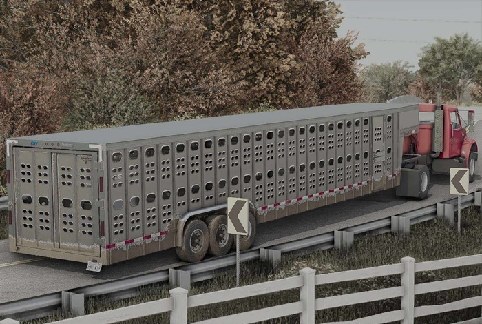 FS25 - 40ft Eby Punch Ruff Neck Cattle Trailer V1.0