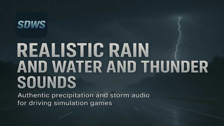ETS2 - Realistic Rain & Water & Thunder Sounds V8.8