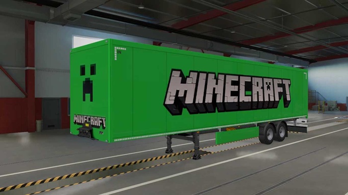 ETS2 - Minecraft Trailer Skin + Mudflap V1.0