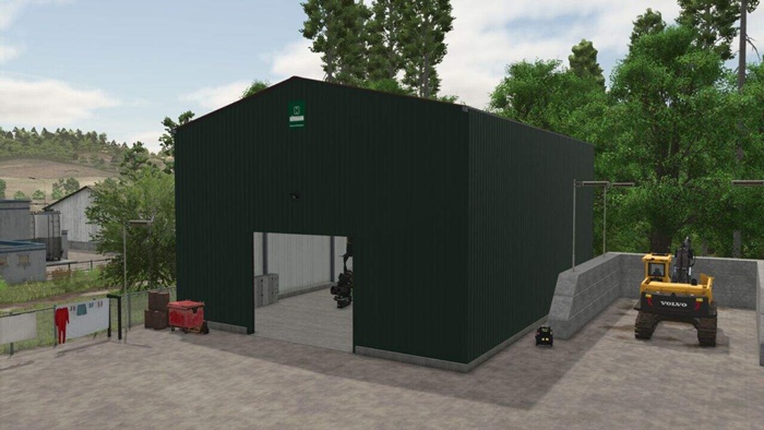 FS25 - Forestry Machinery Hall With Workshop V1.0