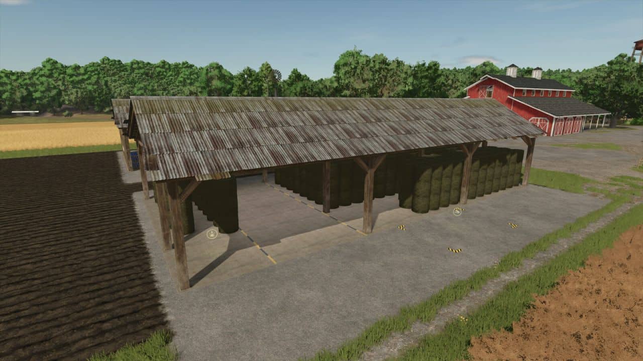FS25 - Carpenter Old Pallets And Bale Storage V1.2