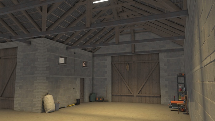 FS25 - Placeable Concrete Block Garage V1.0